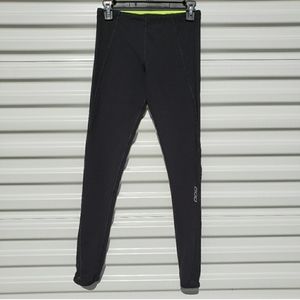 Lorna Jane black leggings with mesh panels on sides